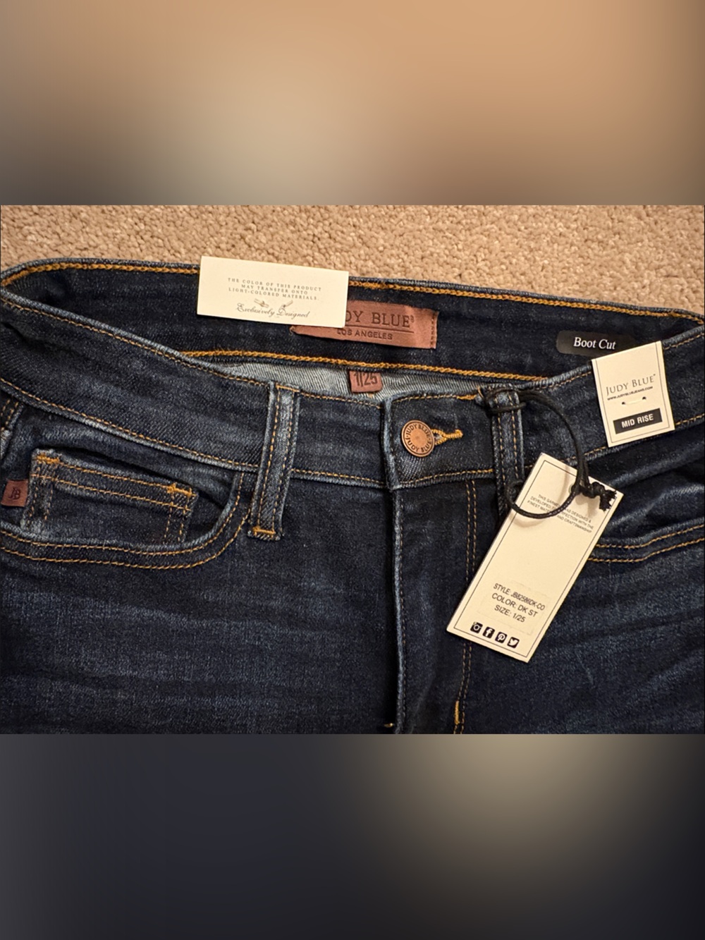 Judy Blue Dark Indigo Boot Cut Jeans - Picture 4 of 4